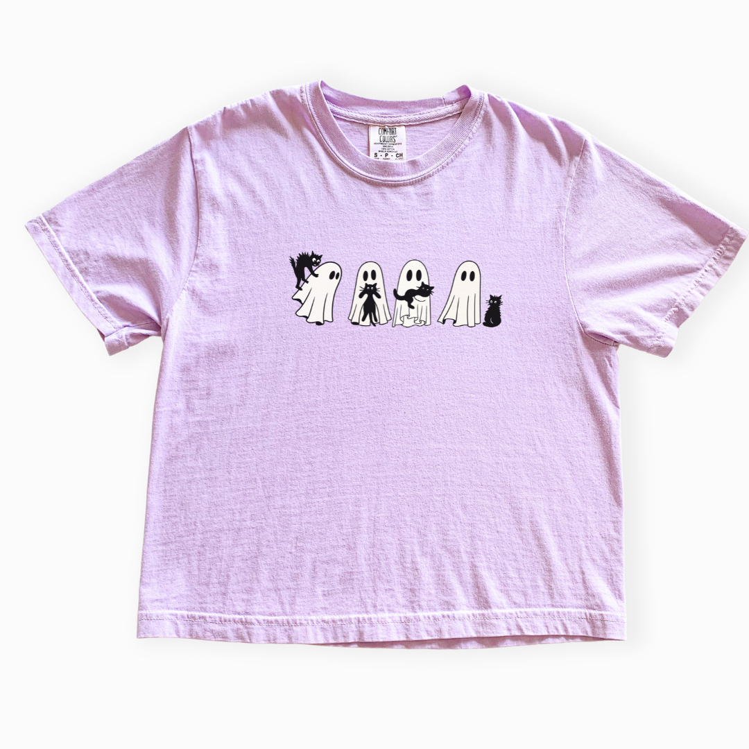 Scaredy Cats - Comfort Colors Boxy Cropped Tee