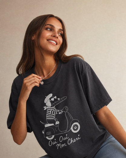 Oui Oui Mon Cheri -  Comfort Colors Relaxed Fit Premium T Shirt