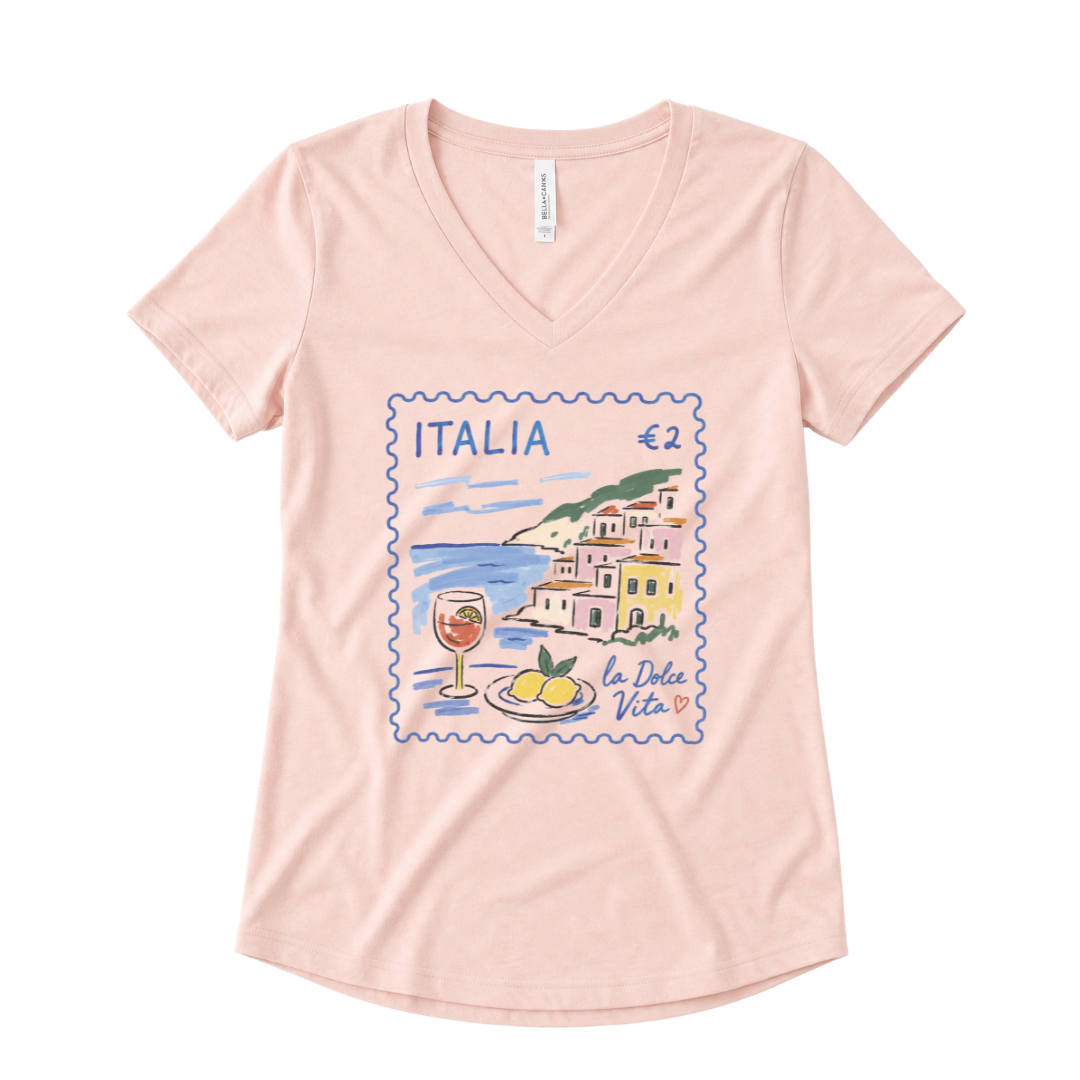 Postage from Positano - Super Soft V-Neck
