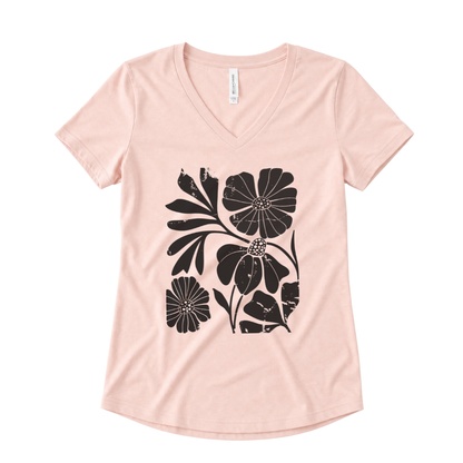 Artistic Boho Floral - Super Soft V Neck