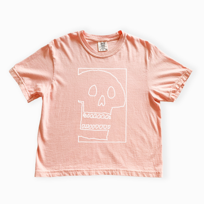 Skull Sketch - Comfort Colors Boxy Cropped Tee