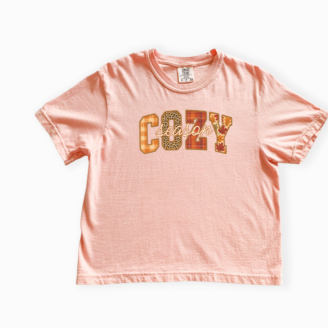 Cozy Season - Comfort Colors Boxy Cropped Tee