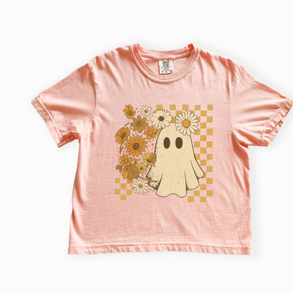 Floral Ghost - Comfort Colors Boxy Cropped Tee