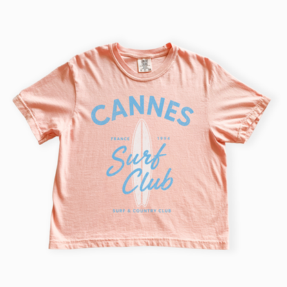 Cannes Surf Club - Comfort Colors Boxy Cropped Tee