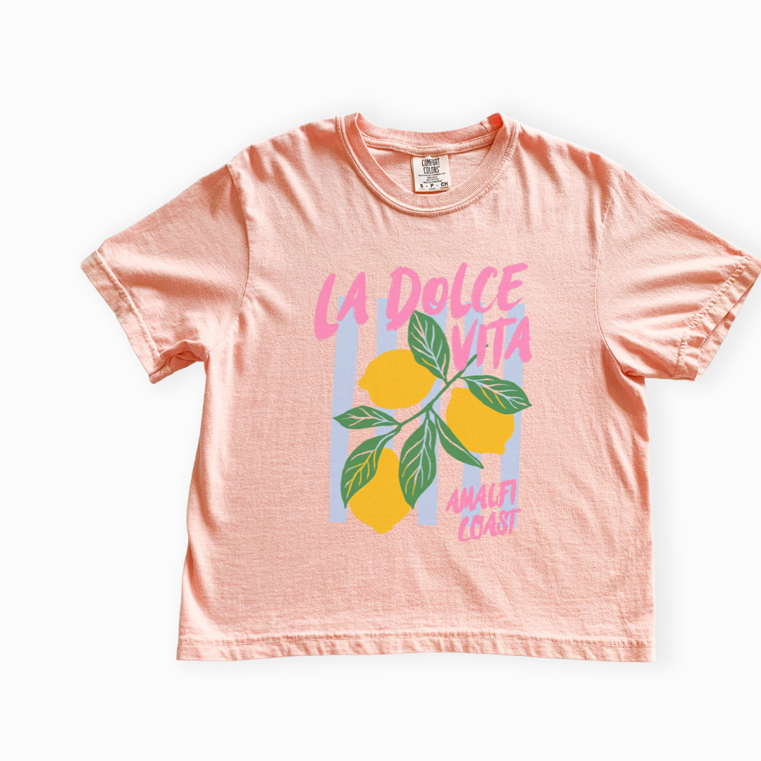 La Dolce Vita - Comfort Colors Boxy Cropped Tee