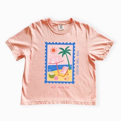 Costa Del Sol - Comfort Colors Boxy Cropped Tee