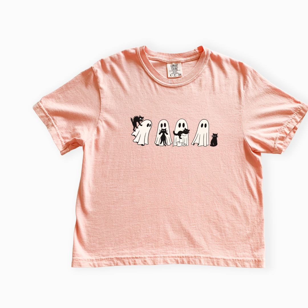 Scaredy Cats - Comfort Colors Boxy Cropped Tee