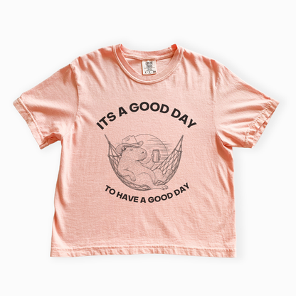 It's A Good Day To Have A Good Day - Comfort Colors Boxy Cropped Tee
