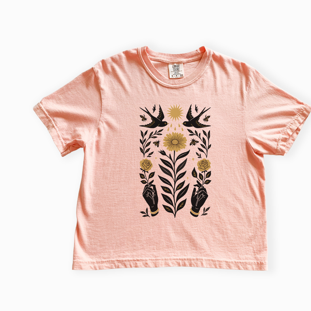Sanctum Botanica - Comfort Colors Boxy Cropped Tee