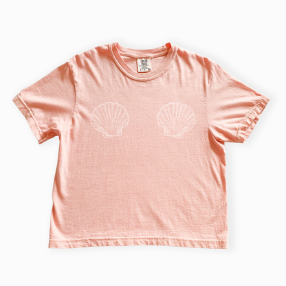 She Shells - Comfort Colors Boxy Cropped Tee