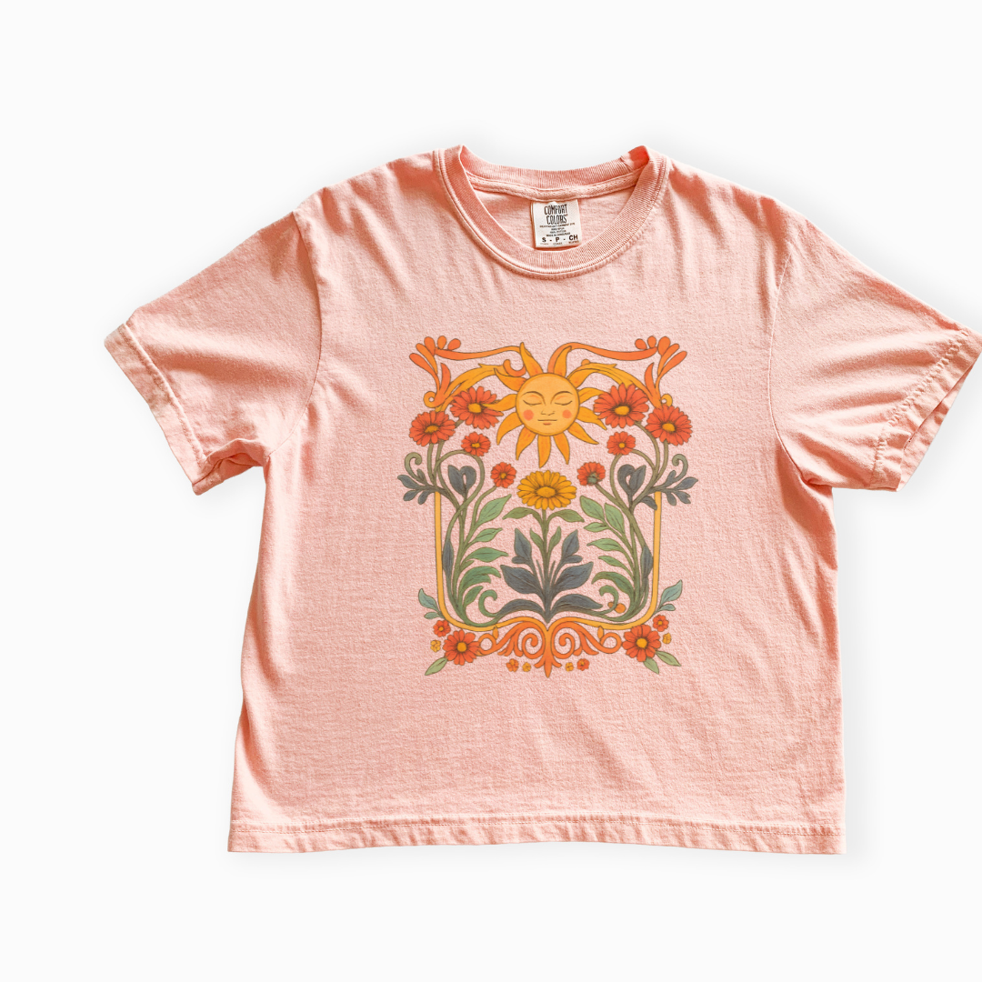 Helia's Garden - Comfort Colors Boxy Cropped Tee
