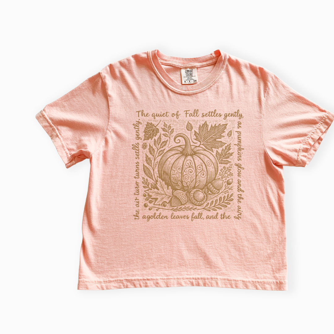 The Quiet Of Fall - Comfort Colors Boxy Cropped Tee