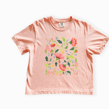 Botanical Bliss - Comfort Colors Boxy Cropped Tee