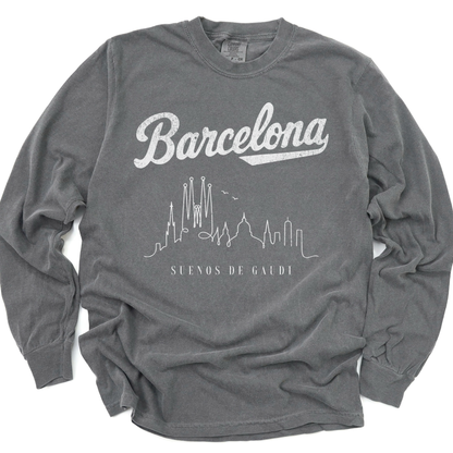 Barcelona, Dreams of Gaudi - Comfort Colors Long Sleeve Premium T Shirt
