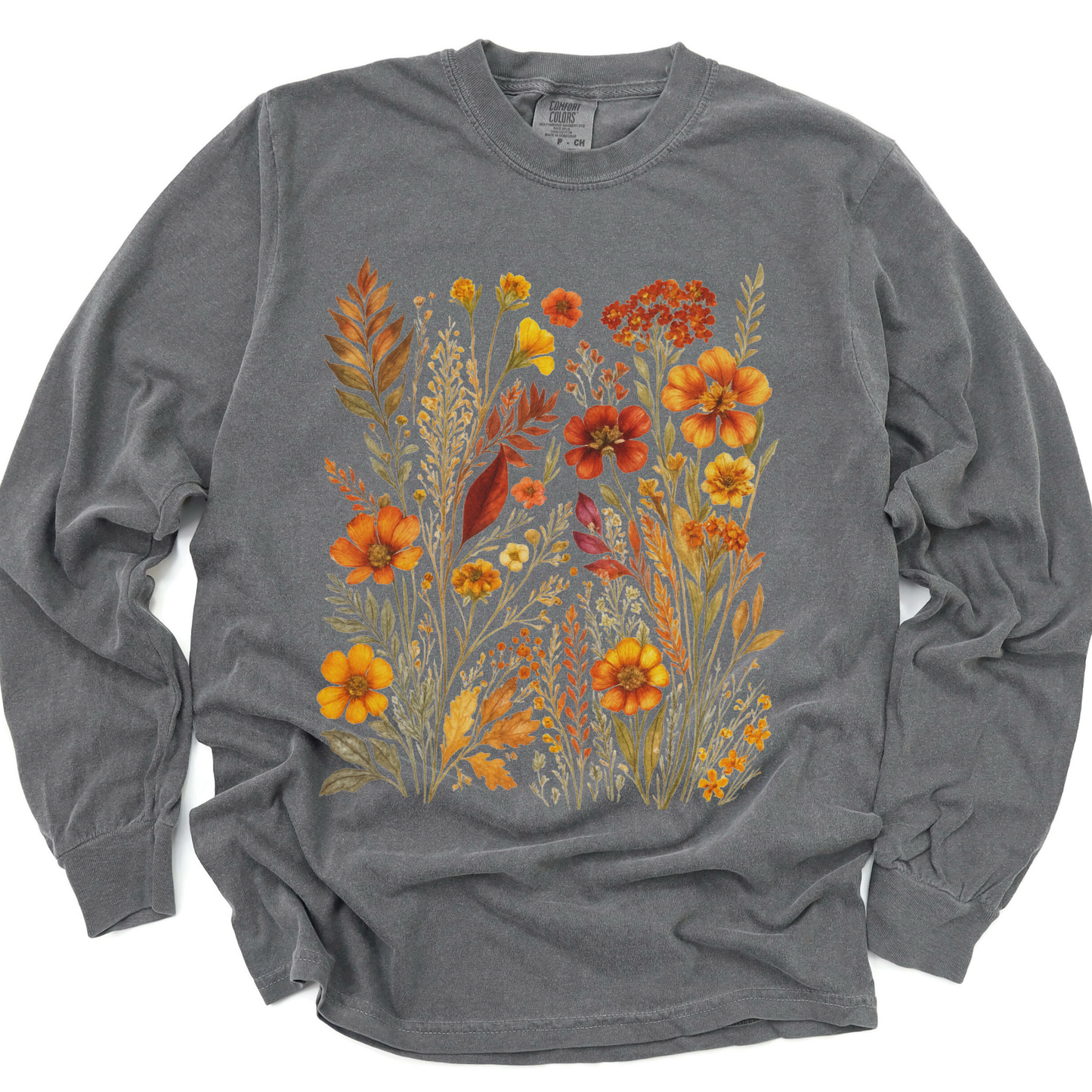 Autumn Floral - Comfort Colors Premium Long Sleeve T Shirt