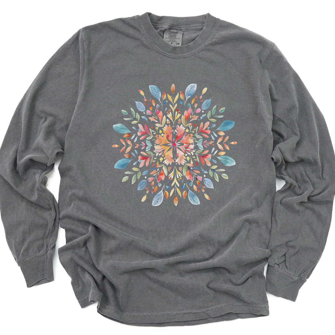 Plant Mandala - Comfort Colors Long Sleeve Premium T Shirt
