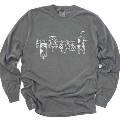 Cats - Comfort Colors Long Sleeve Premium T Shirt