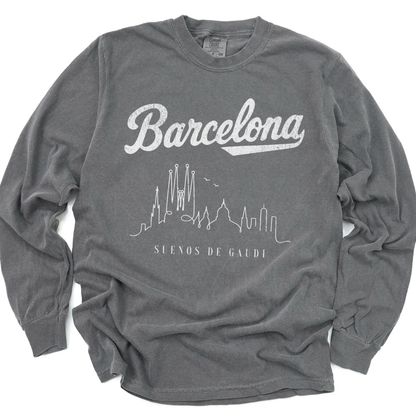 Barcelona,  Dreams of Gaudi - Comfort Colors Premium Long Sleeve T Shirt