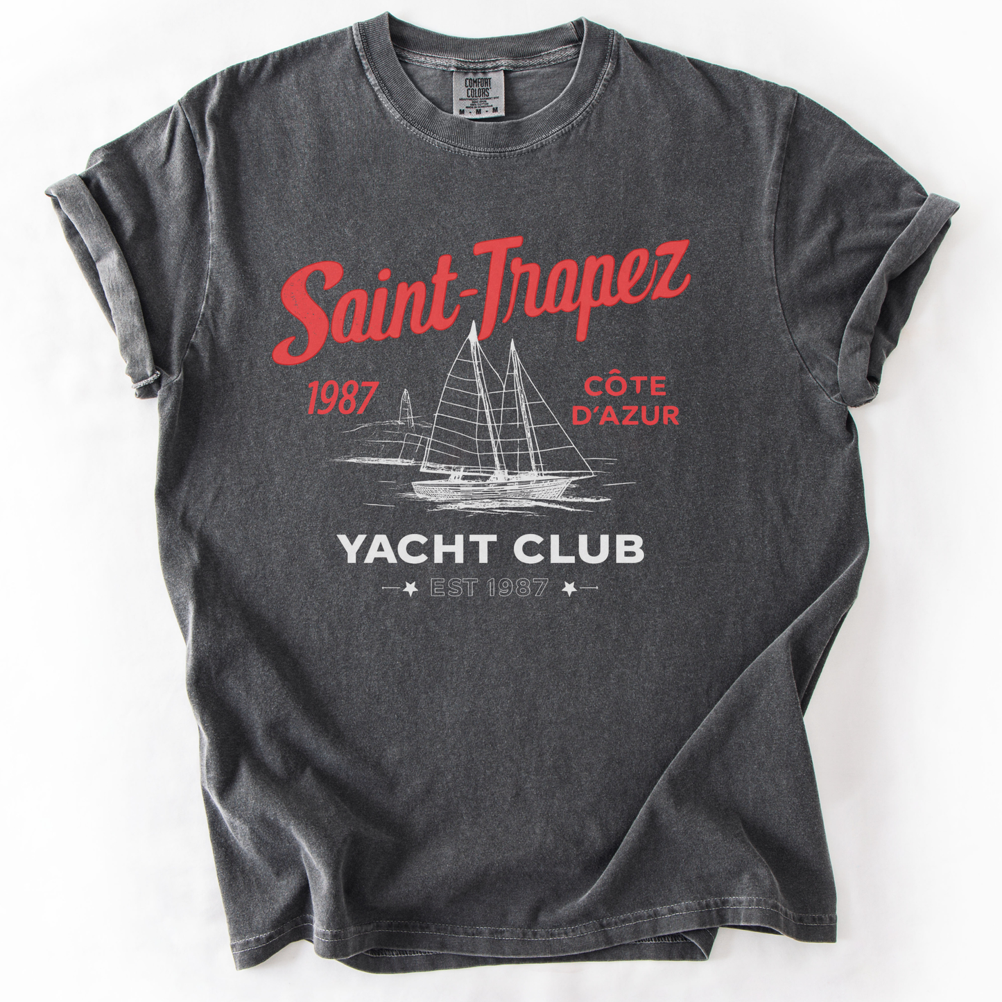 Saint Tropez Yacht Club -  Relaxed Fit Vintage Wash T Shirt