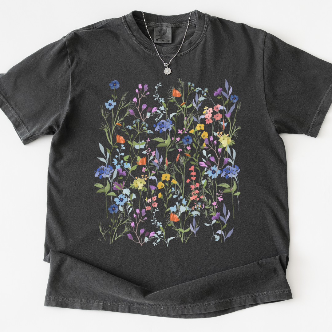 Floral Medley -  Comfort Colors Relaxed Fit Premium T Shirt