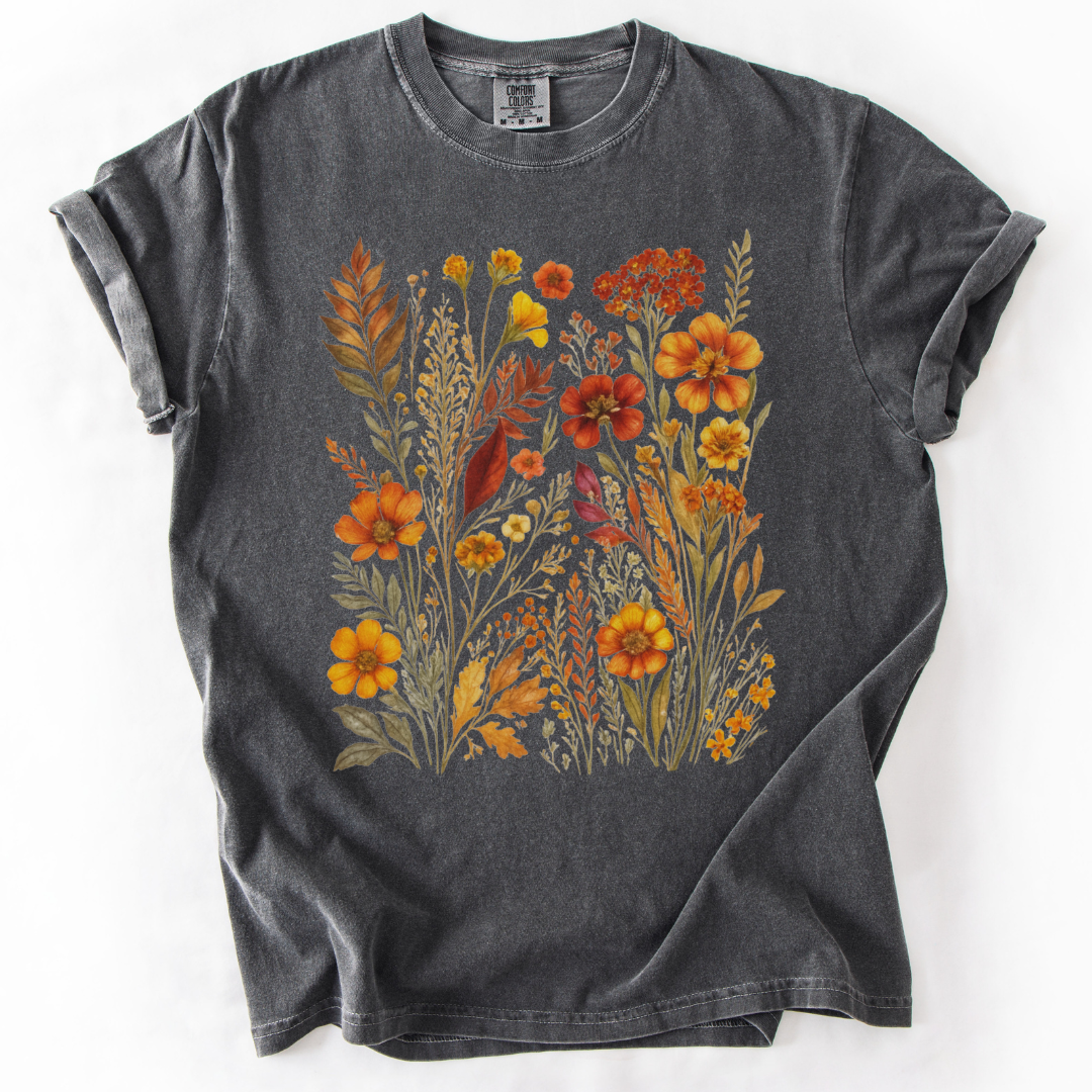 Autumn Floral - Comfort Colors Relaxed Fit Premium T Shirt