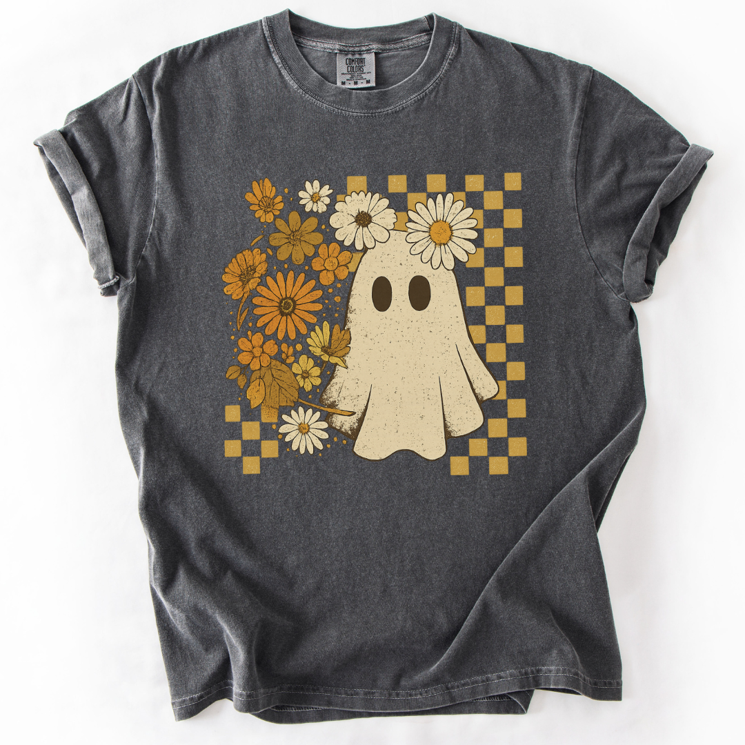 Floral Ghost -  Comfort Colors Relaxed Fit Premium T Shirt