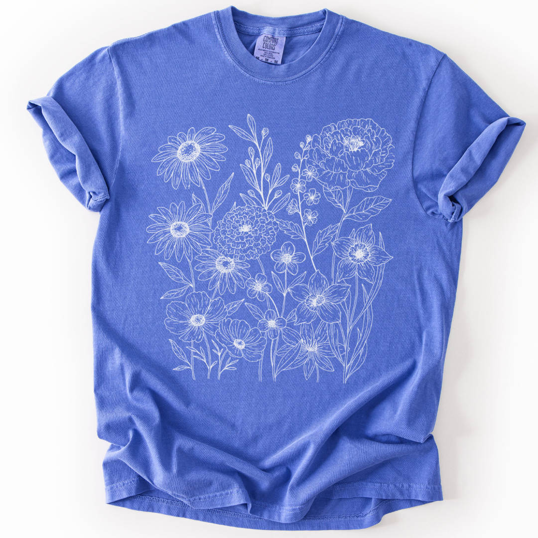 Petal Cartography -  Comfort Colors Relaxed Fit Premium T Shirt