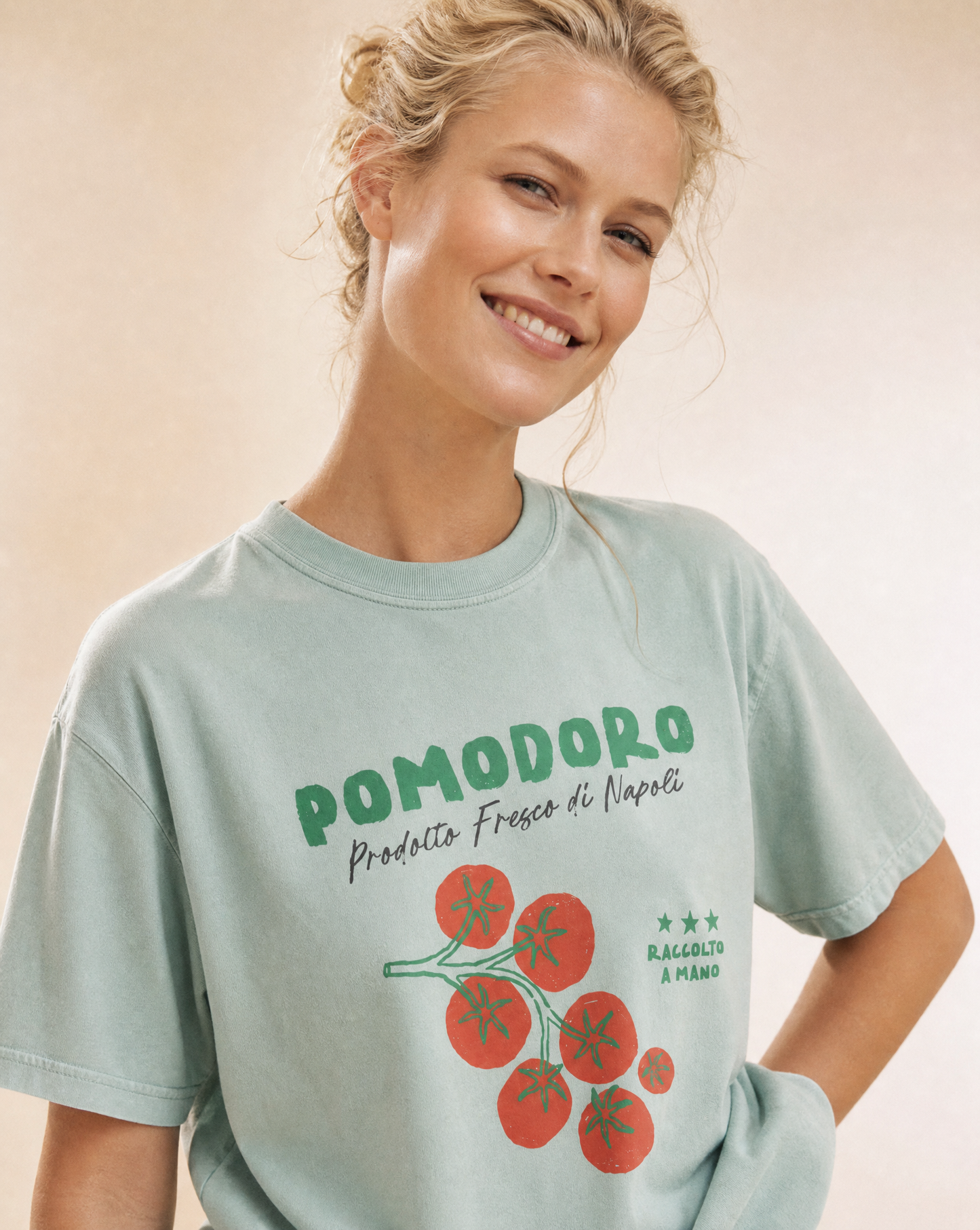 Pomodoro -  Relaxed Fit Vintage Wash T Shirt