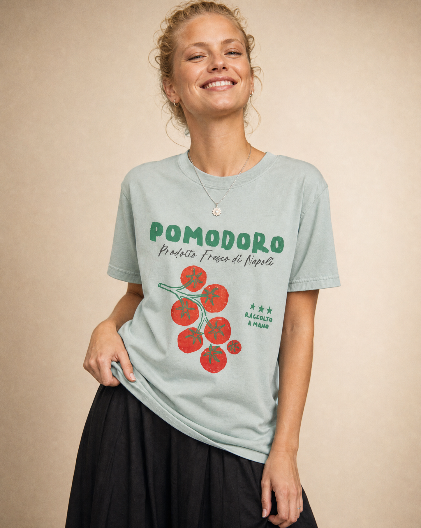 Pomodoro -  Relaxed Fit Vintage Wash T Shirt