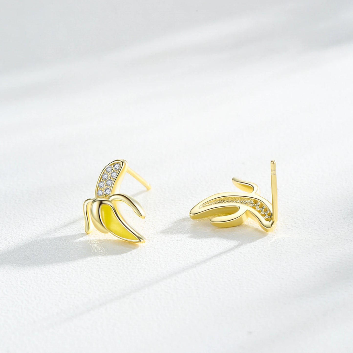 Gold Plated Banana Earrings
