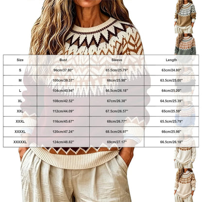 Thick Knitted Jacquard Sweater