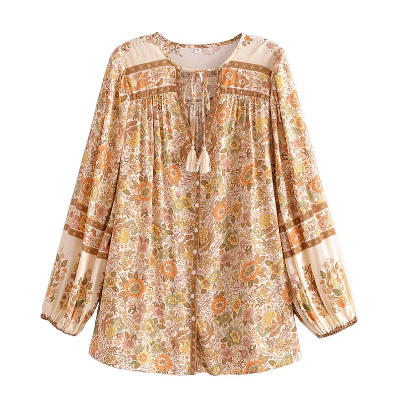 Happie Queens Women Floral Rayon Shirt