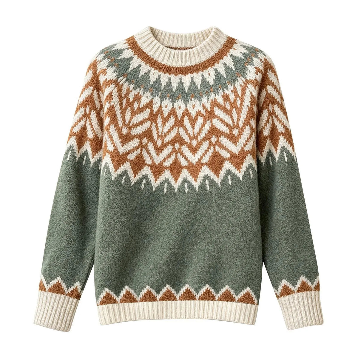 Thick Knitted Jacquard Sweater