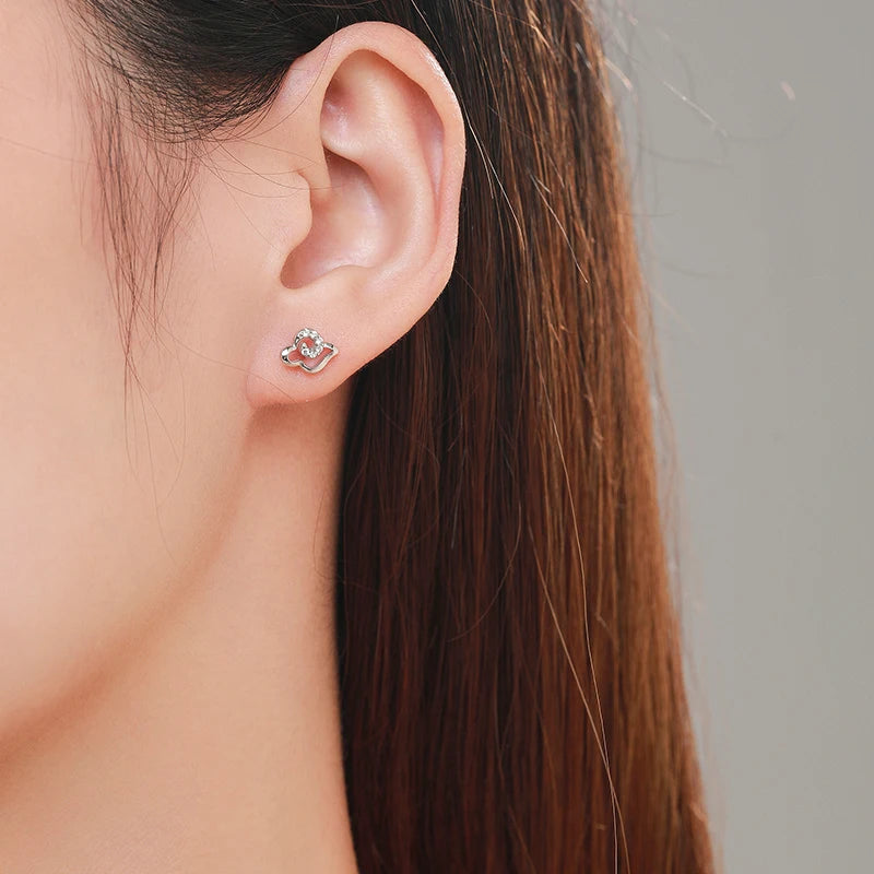 925 Sterling Silver Cloud Stud Earrings