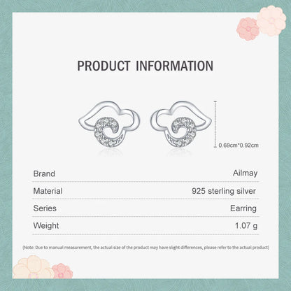 925 Sterling Silver Cloud Stud Earrings