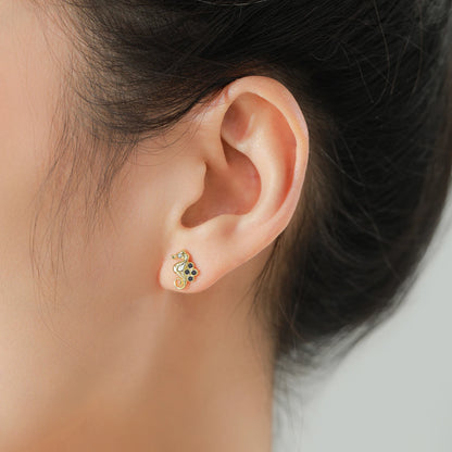 925 Sterling Silver Seahorse Shaped Earrings