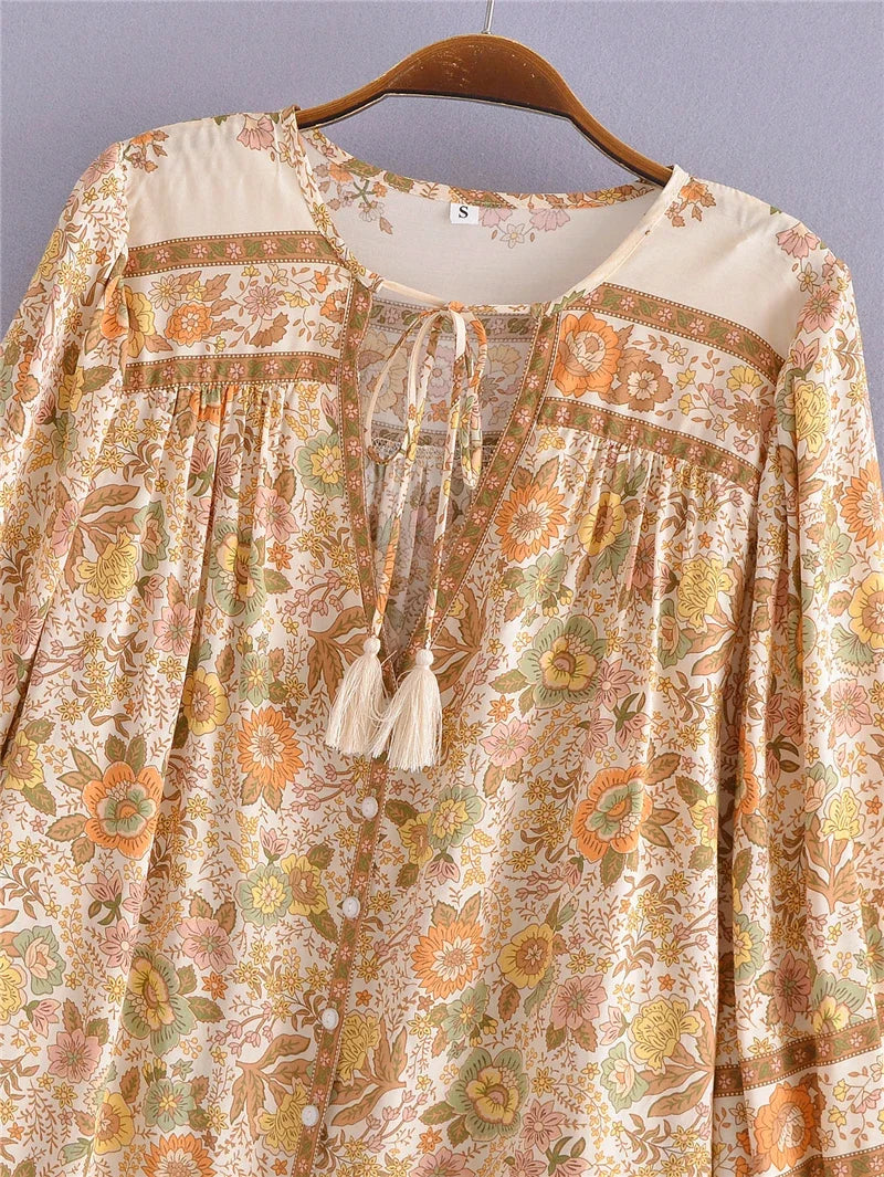 Happie Queens Women Floral Rayon Shirt