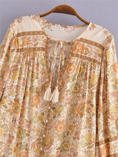 Happie Queens Women Floral Rayon Shirt