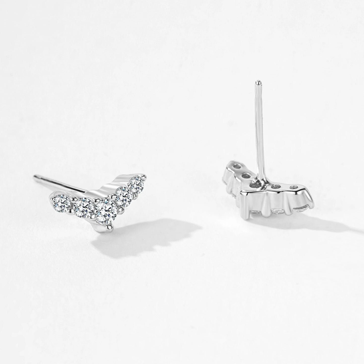 925 Sterling Silver Dolphin Tail Earring