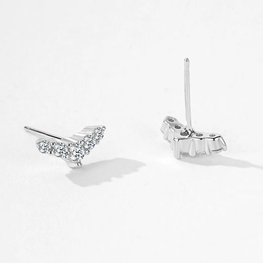 925 Sterling Silver Dolphin Tail Earring
