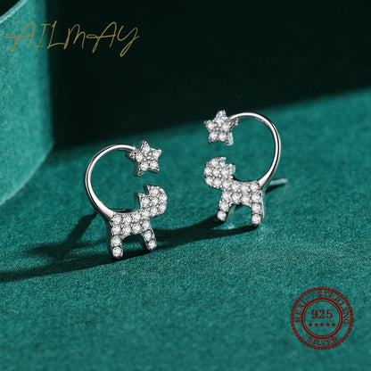 925 Sterling Silver Star Stud Earrings