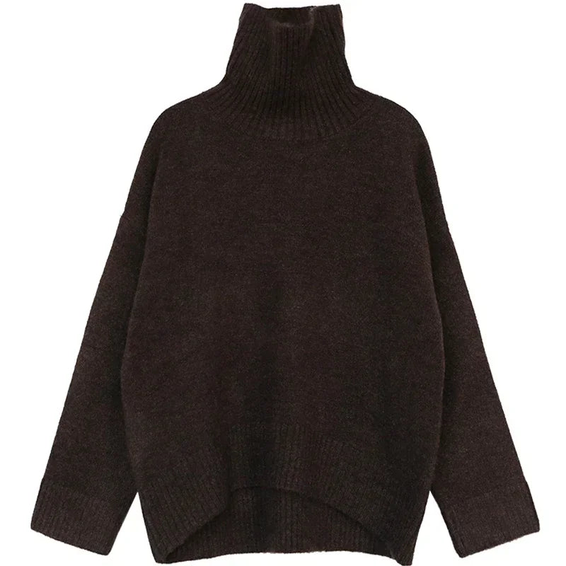 Loose Turtleneck Knit Sweater