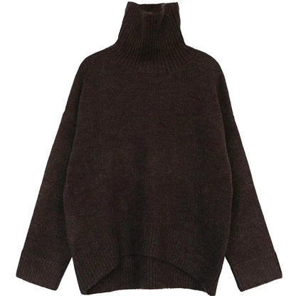 Loose Turtleneck Knit Sweater