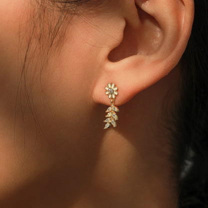 925 Sterling Silver Daisy Flower Enamel Stud Earrings