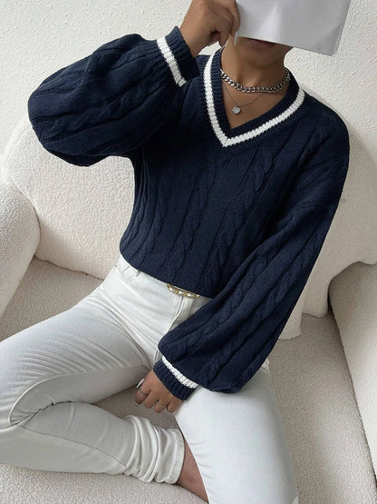 Fashionable and Elegant V-Neck Top