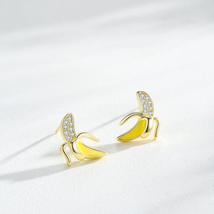 Gold Plated Banana Earrings
