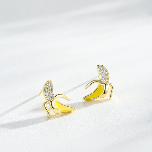 Gold Plated Banana Earrings