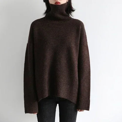 Loose Turtleneck Knit Sweater