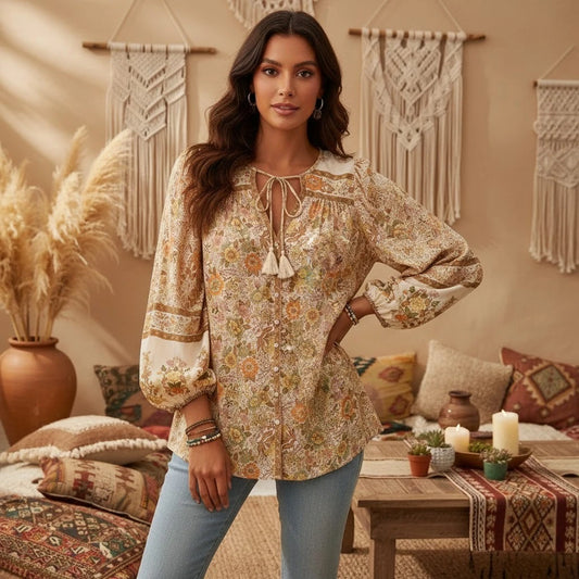 Happie Queens Women Floral Rayon Shirt