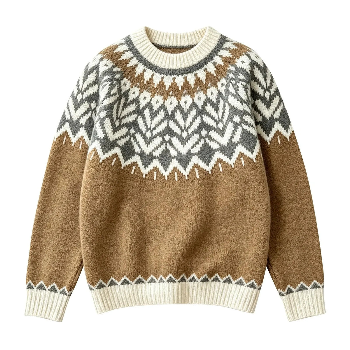 Thick Knitted Jacquard Sweater